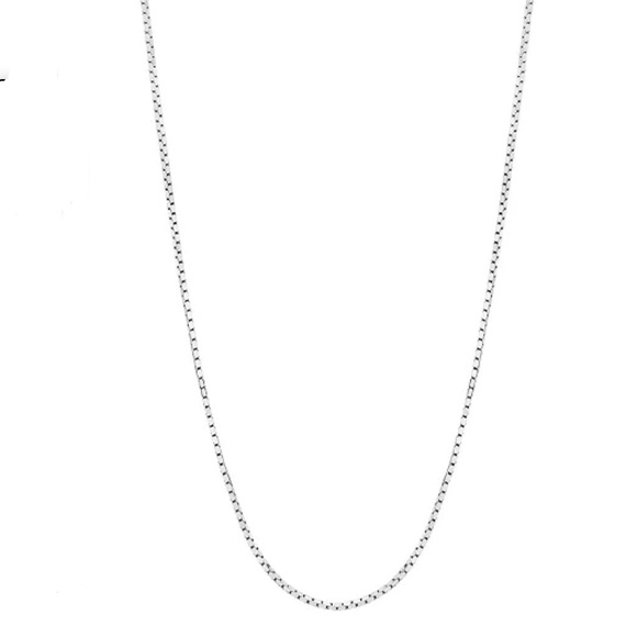 14K white gold necklace SOLID - Picture 1 of 6